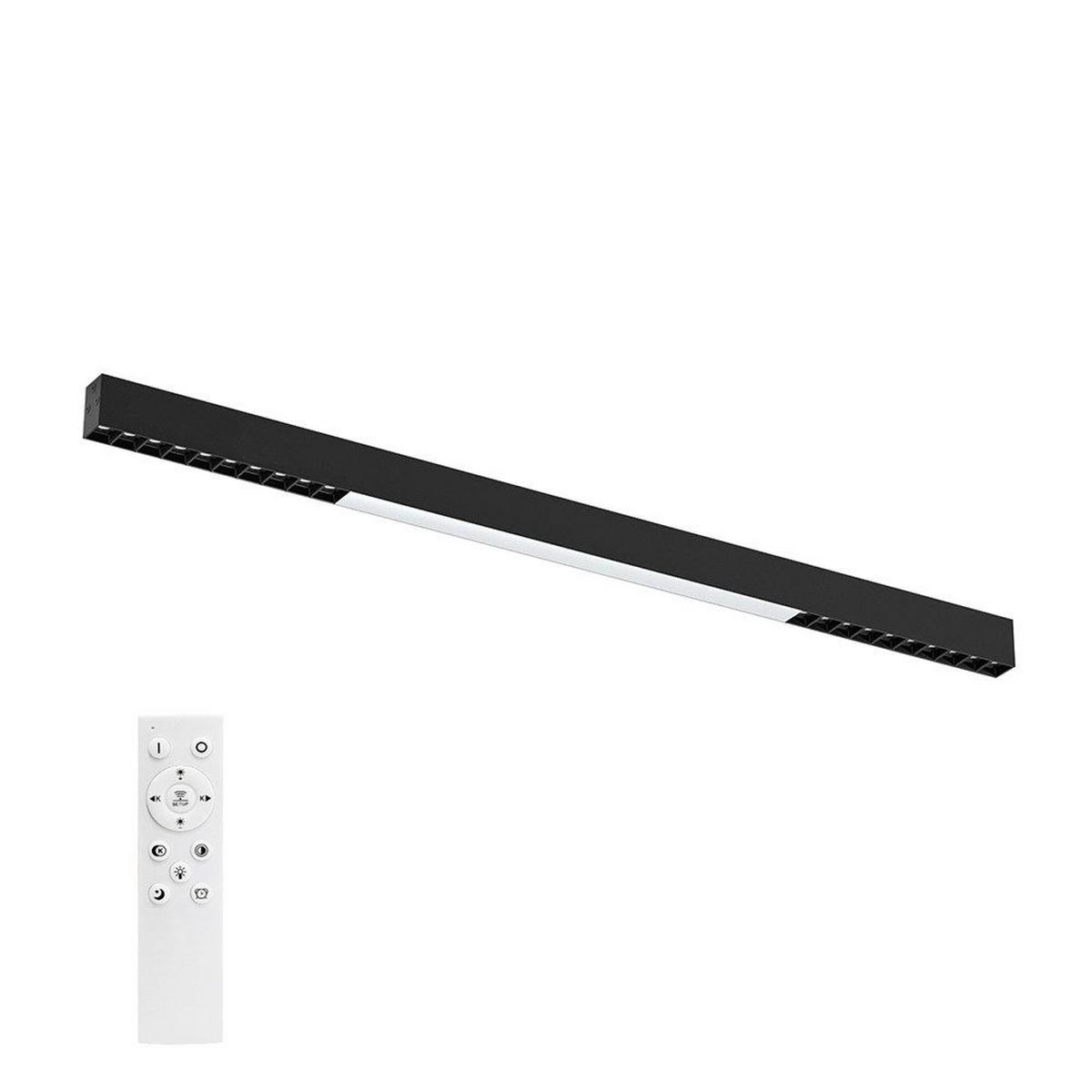 LED-DECKENLEUCHTE Vogtwall 5.2/3.3/106.5 cm - Schwarz, Kunststoff (106.5/5.2/3.3cm) - ZMH