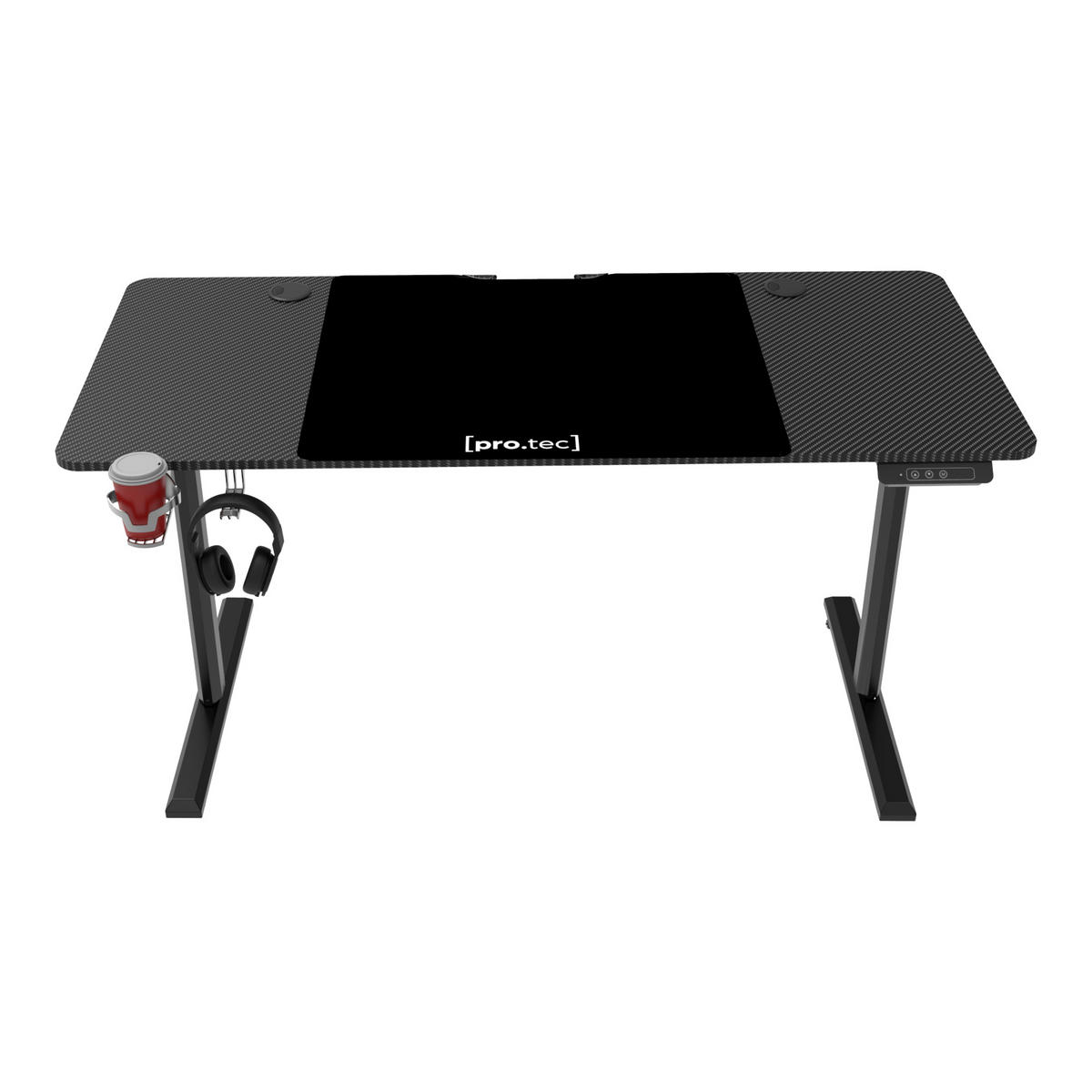 COMPUTERTISCH Hayward - Schwarz, Holzwerkstoff/Metall (60/140/117cm) - pro.tec