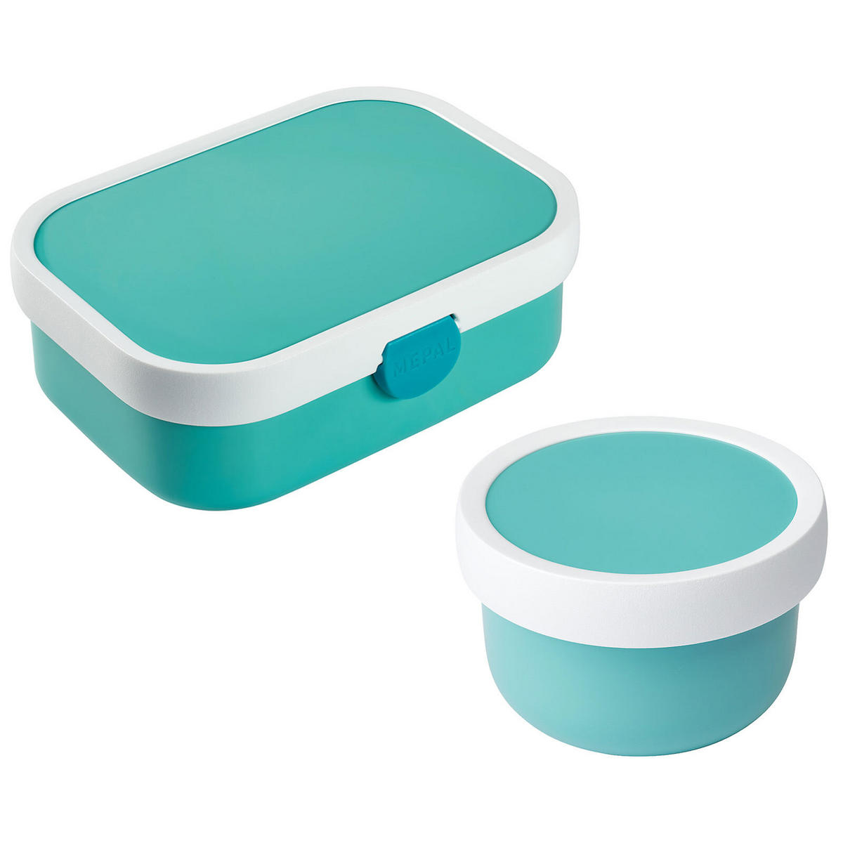 OBST- UND BENTOBOX Campus türkis 300 & 750 ml - Türkis, Kunststoff (1/1/1cm) - Mepal
