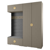 GARDEROBEN-SET 236,7/200/47 - Kaschmir/Goldfarben, Holz/Kunststoff (200/236.7/47cm) - Abiks Möbel