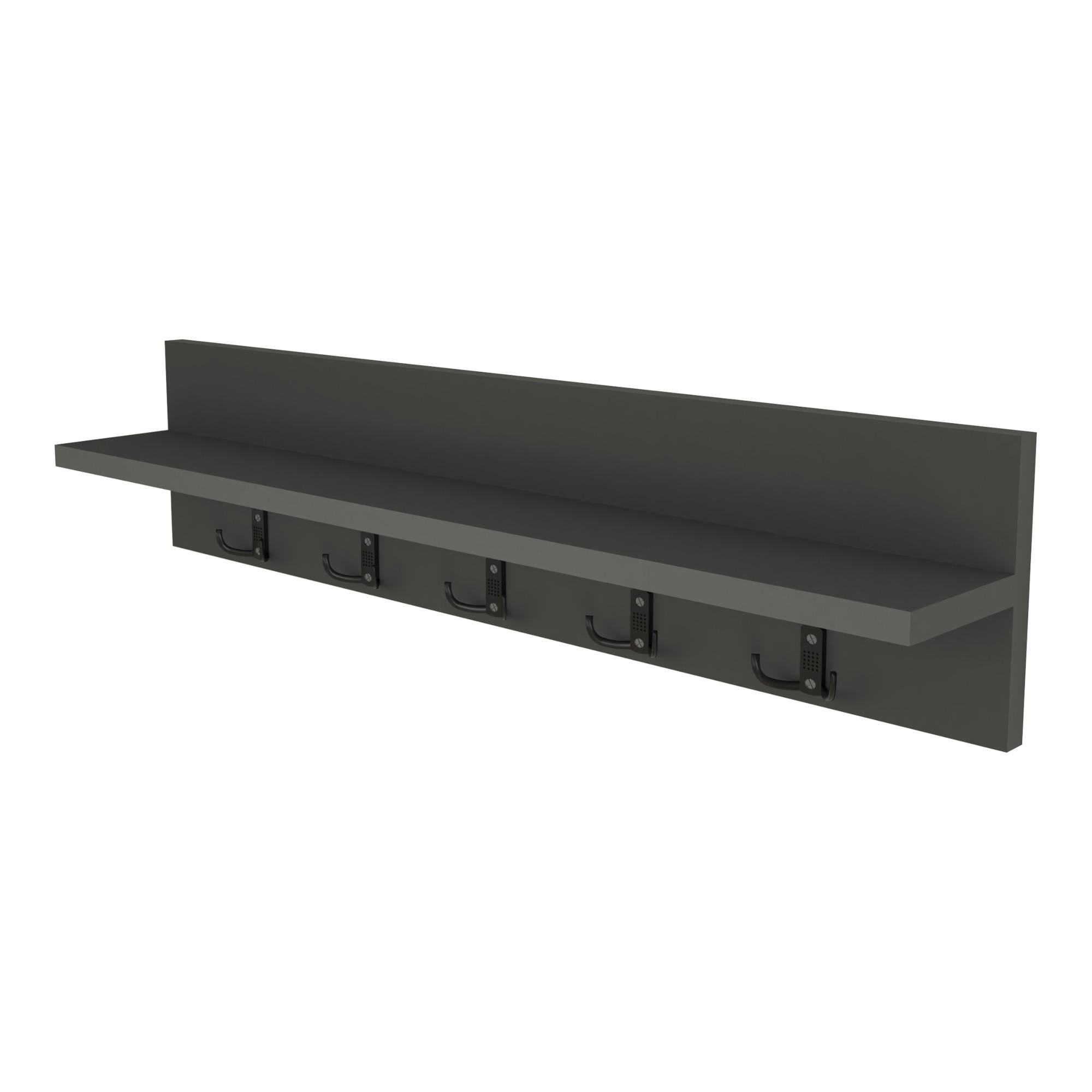 WANDGARDEROBE Hammarö - Anthrazit, Holzwerkstoff (80/18/13cm) - [en.casa]