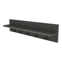 WANDGARDEROBE Hammarö - Anthrazit, Holzwerkstoff (80/18/13cm) - [en.casa]