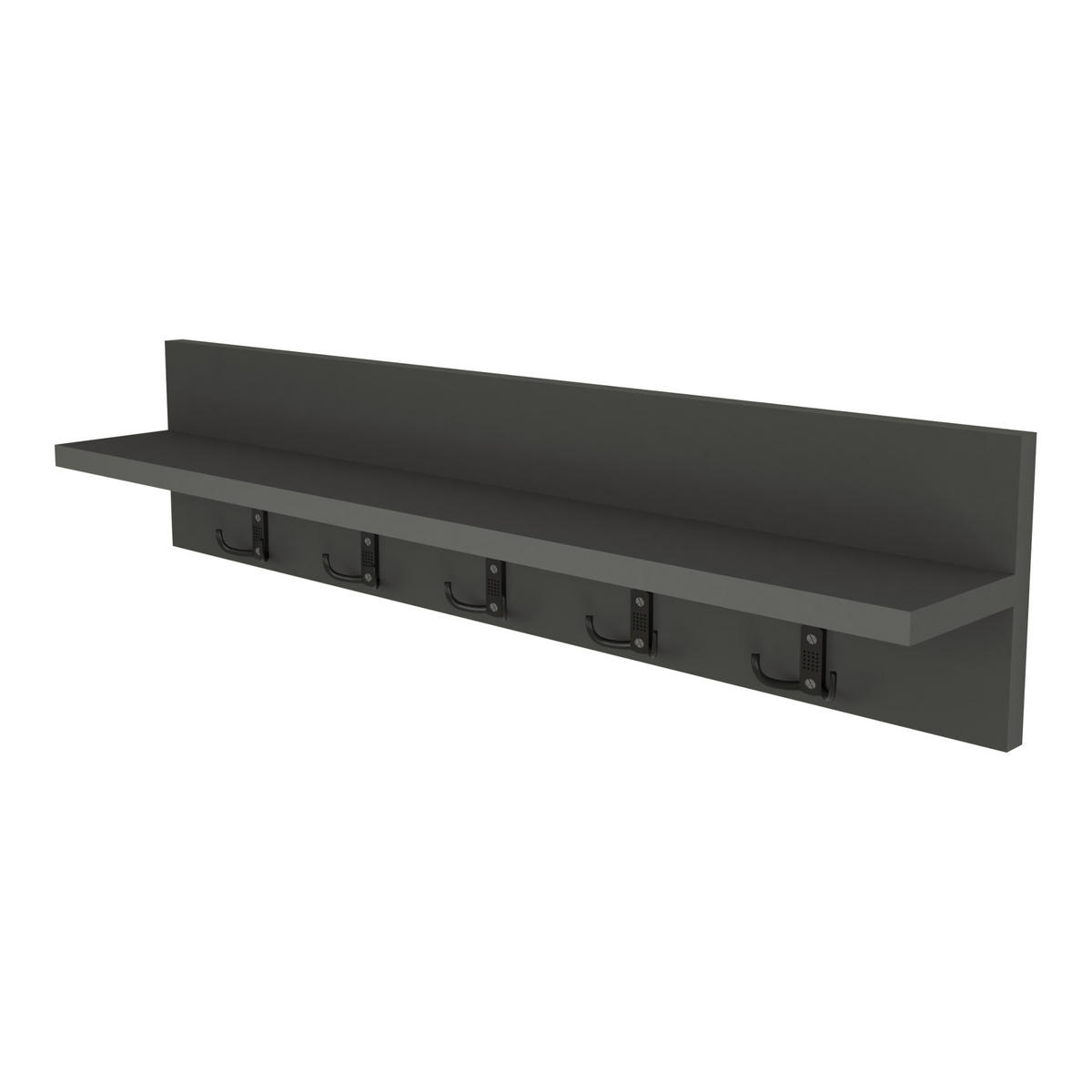 WANDGARDEROBE Hammarö - Anthrazit, Holzwerkstoff (80/18/13cm) - [en.casa]