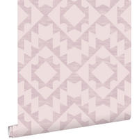 TAPETE Marrakescher Aztec-Teppich 53 cm x 10.05 m - Lila, Papier (53/1000cm) - ESTAhome