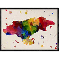 POSTER Kantabrien A4 Schwarzer Rahmen - Schwarz, Papier (29.7/5/21cm) - Nacnic