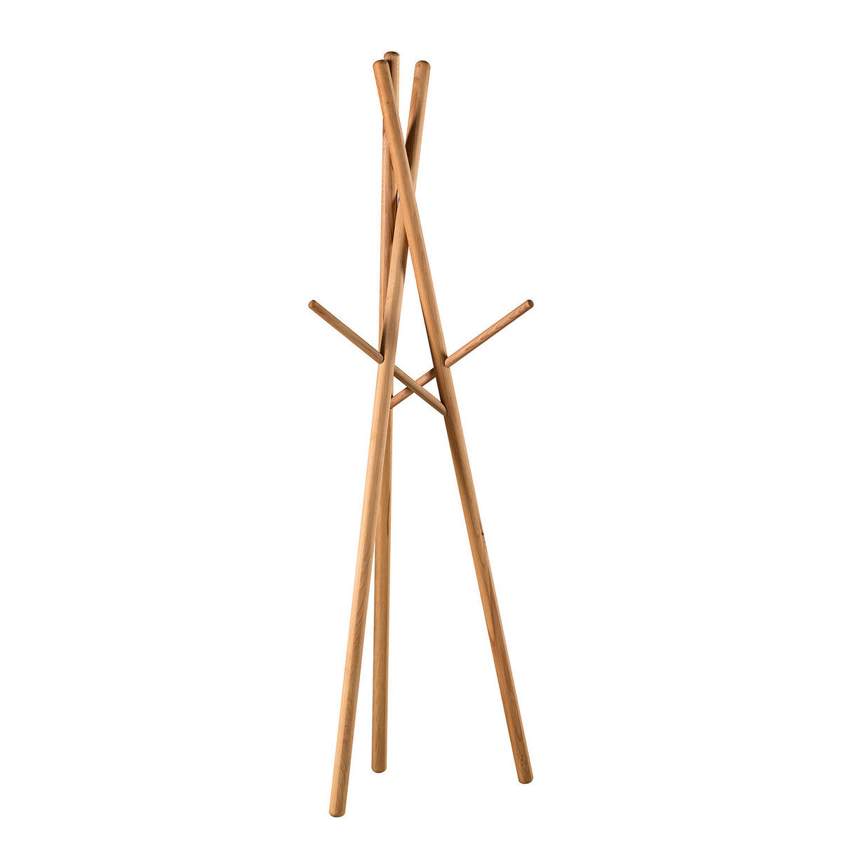 KLEIDERSTÄNDER - Buche massiv - Buchefarben, Holz (72/180/72cm) - home24