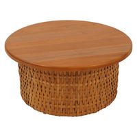 OKROGLA MIZA ZA DNEVNO SOBO Rjava - rjava, les (75/75/36cm) - MCW