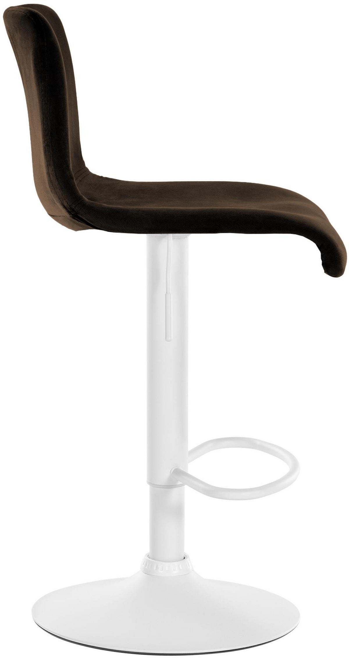 BARHOCKER Samt Braun - Braun, Textil (39/83/36cm) - CLP