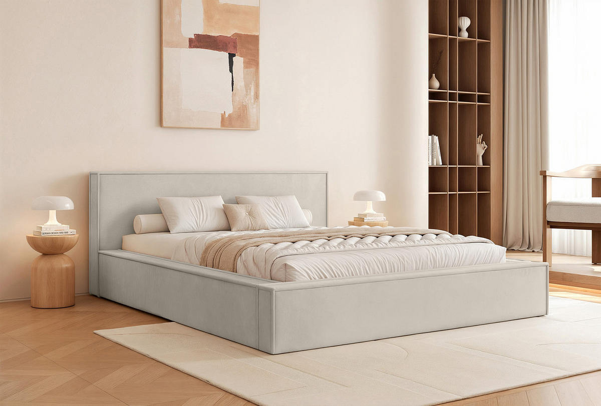 POLSTERBETT Mendocino Classic 120x200 cm, Creme - Creme, Textil (120/200cm) - Fedve