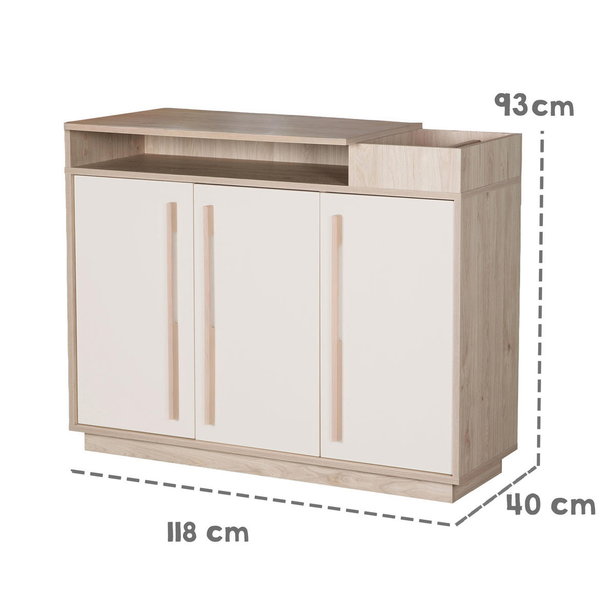 BABYZIMMER Elva 3-teilig - Creme, Holz (1/1/1cm) - Roba