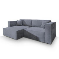 ROHOVÁ SEDAČKA NERIO šedá - šedá, dřevo/textil (245/148cm) - MASSENO