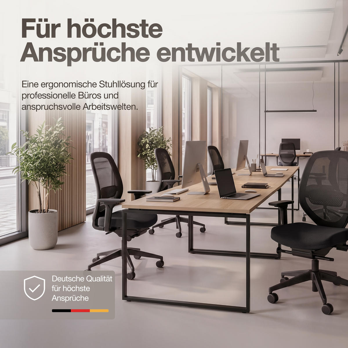 DREHSTUHL Ergonomischer Bürostuhl Atessa mit Netzrücken / Keine Schwarz Netzrücken für Luftzirkulation - Schwarz, Textil (62.5/99.8/45cm) - ASSMANN