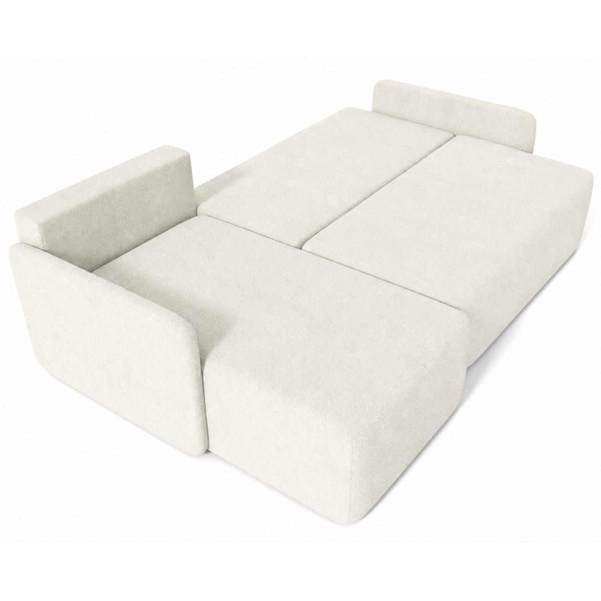 ECKSOFA Bloom Creme Bouclé - Creme, Textil (212/142cm) - Selsey