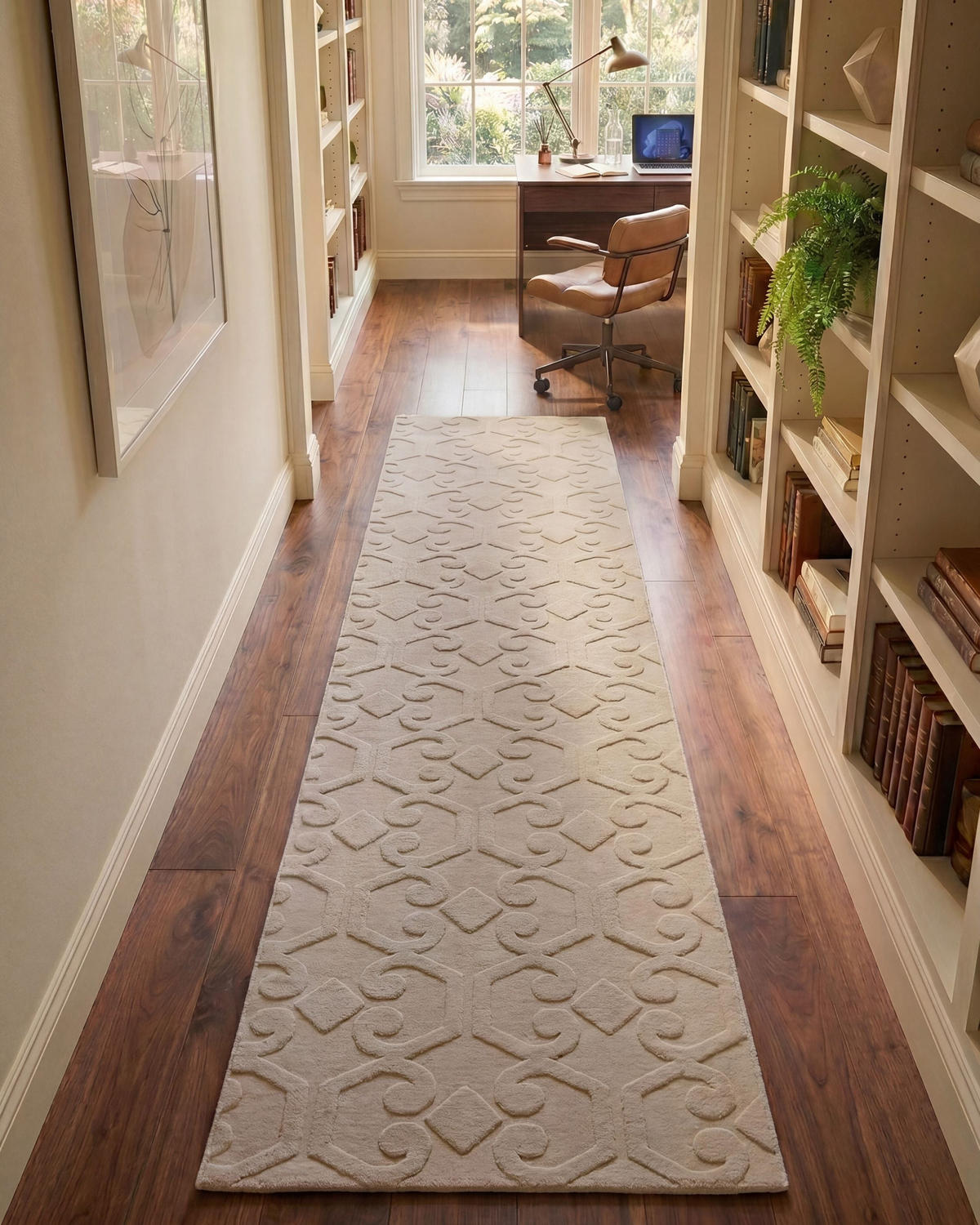 KOBEREC Béžový 80/300 cm Gannett - béžová, textil (80/300cm) - Beliani