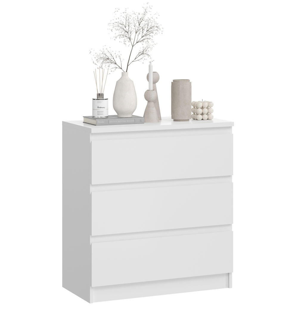KOMMODE City weiß 77 / 40 / 84cm - Weiß, Holz/Holzwerkstoff (77/84/40cm) - Feldmann-Wohnen
