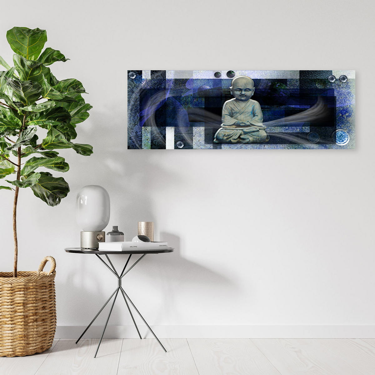 KUNSTDRUCK Blau 120/40 cm - Blau, Textil (120/40cm) - KUNSTLOFT