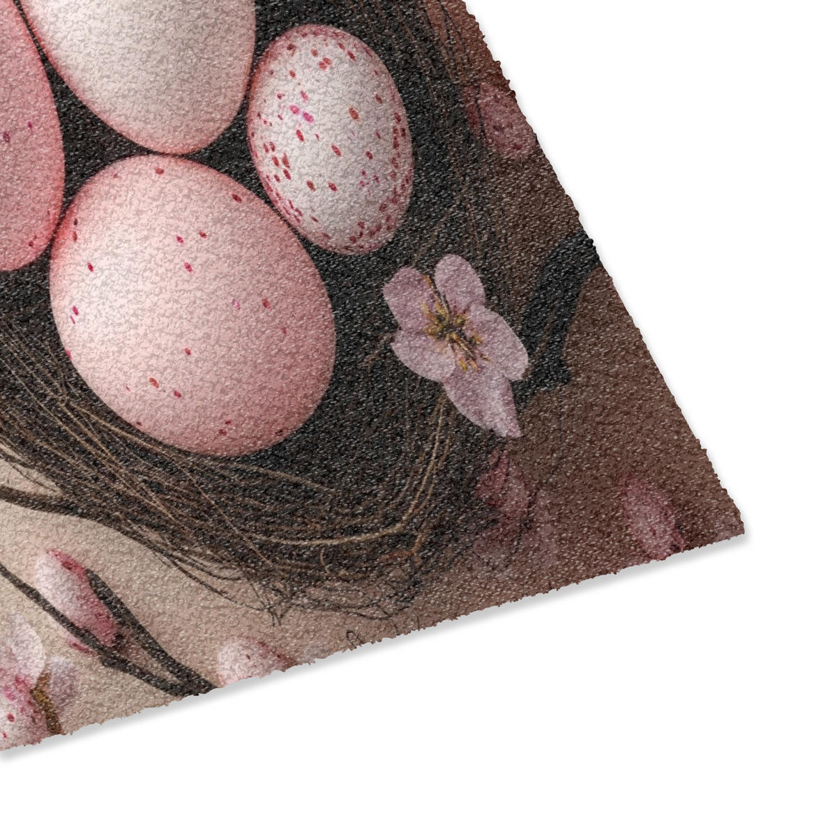 PREPRAŽNIK ZA VRATA Rosa - Blommor - Ägg 60x40 cm - svetlo roza, umetna masa (40/60cm) - MuchoWow