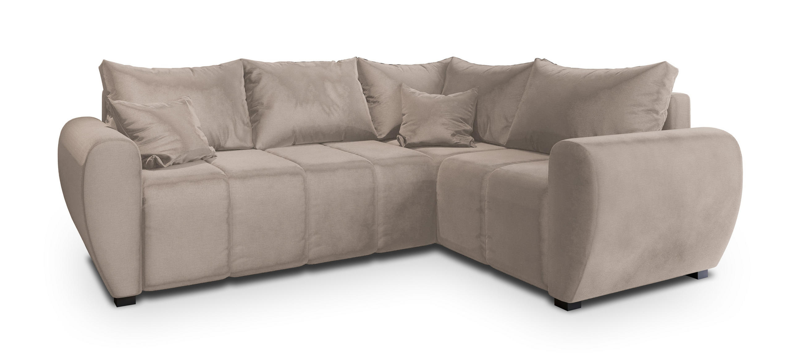 ROHOVÁ SEDAČKA MADISON béžová - černá/béžová, dřevo/textil (235/175cm) - MASSENO