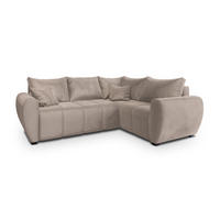 ROHOVÁ SEDAČKA MADISON béžová - černá/béžová, dřevo/textil (235/175cm) - MASSENO