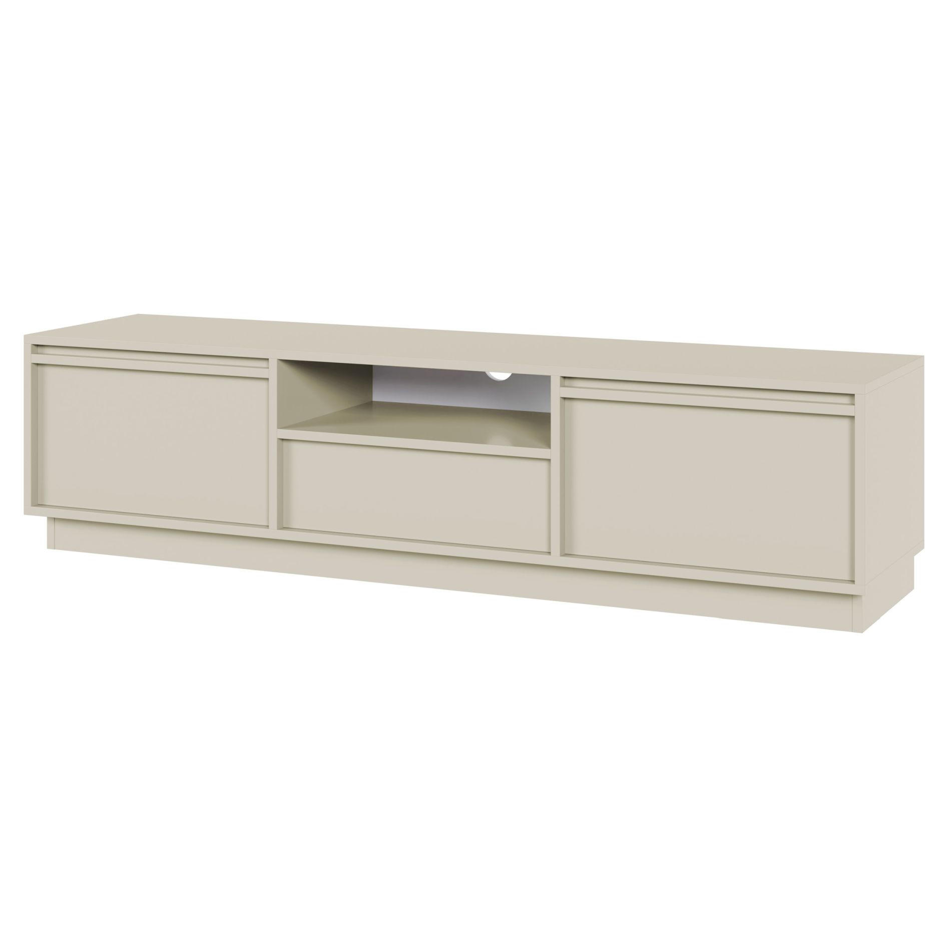 TV-MÖBEL Evo Greige 154 cm - Kaschmir, Holzwerkstoff (154/39.4/39cm) - Selsey