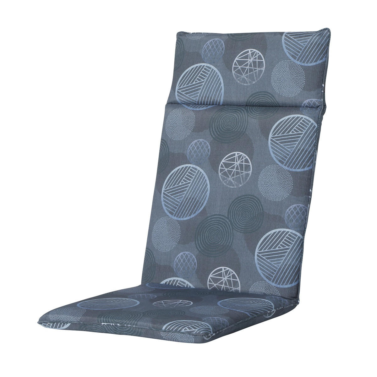 GARTENSTUHLKISSEN Kreis 120/50 cm 4er-Set - Blau, Textil (50/8/120cm) - Madison