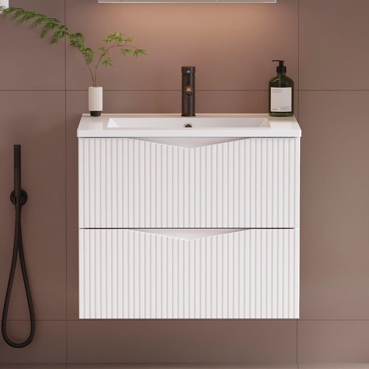 WASCHTISCH 60cm Tao Weiß - Weiß, Holzwerkstoff (60/50/45.8cm) - Petits-meubles