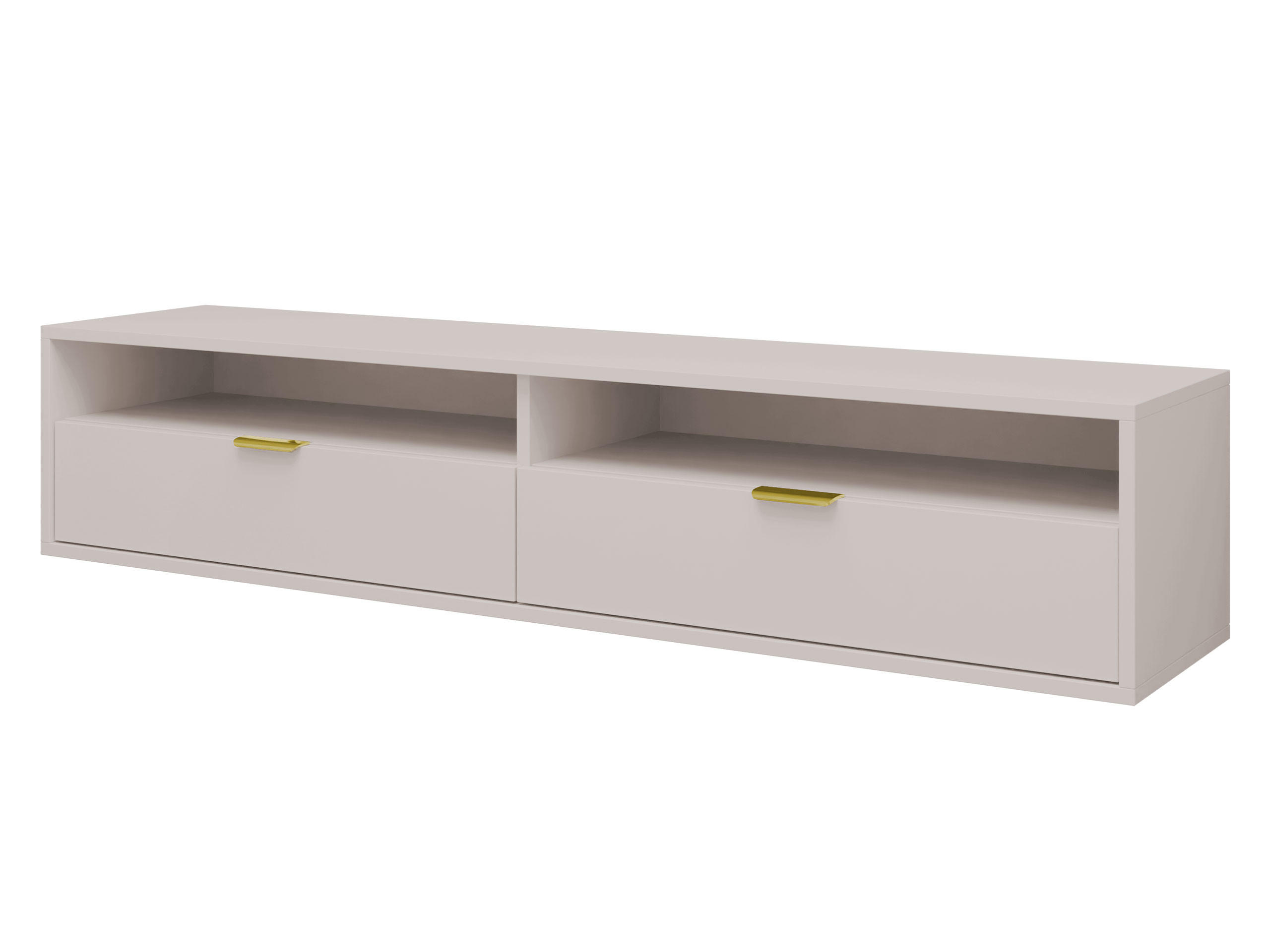 TV-LOWBOARD Queen 175 - Kaschmir/Goldfarben, Holzwerkstoff/Metall (175/35/33cm) - MIRJAN24