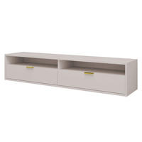 TV-LOWBOARD Queen 175 - Kaschmir/Goldfarben, Holzwerkstoff/Metall (175/35/33cm) - MIRJAN24
