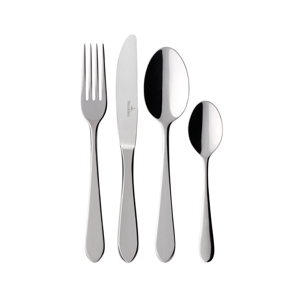 TAFELBESTECK Oscar silber 30er Set - Silberfarben, Metall - Villeroy & Boch