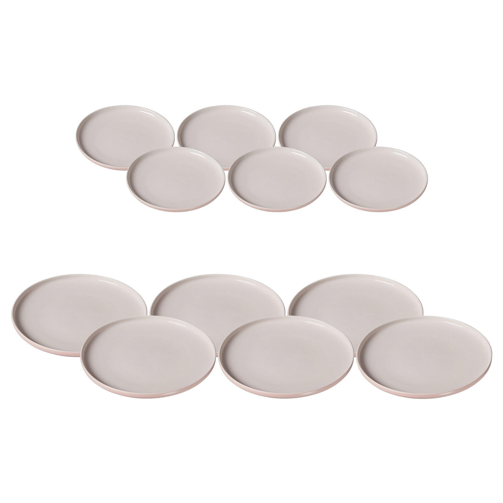 TAFELSERVICE Jasper rosa 12er Set - Robinienfarben, Keramik (1/1/1cm) - Ritzenhoff Breker