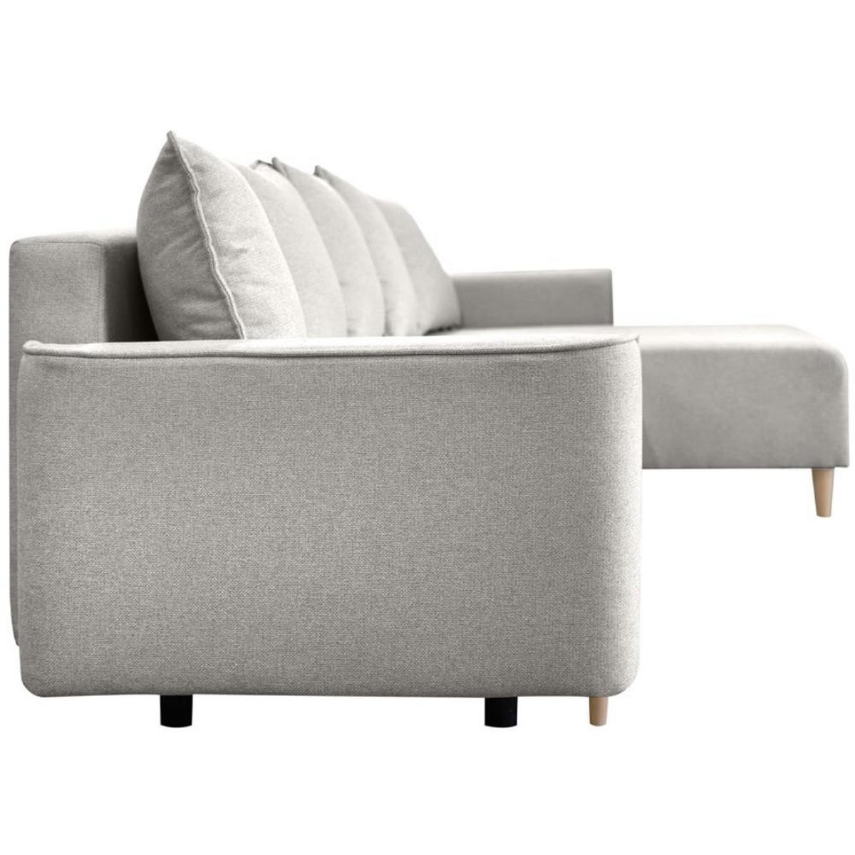 ECKSCHLAFSOFA Willow beige - Beige, Textil (225/150cm) - Beautysofa