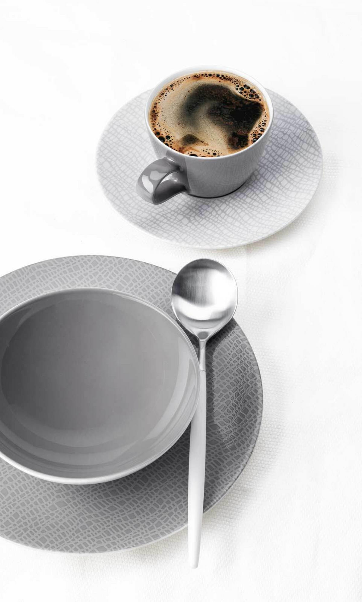 SUPPENTELLER Life Fashion Elegant Grey ø 20 cm 6er Set - Grau, Keramik (20cm) - Seltmann Weiden
