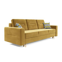 SOFA Bergen mit Schlaffunktion - Gelb/Goldfarben, Textil (234/90/95cm) - SIMKAM Furniture