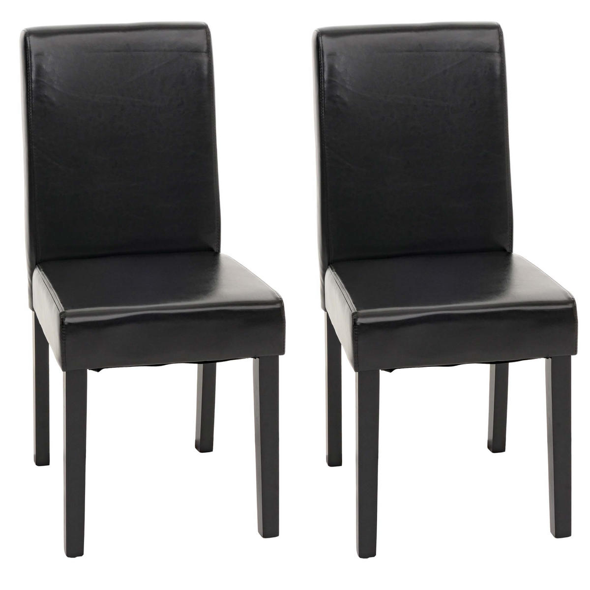 ESSZIMMERSTUHL Hochglanz Schwarz 2er-Set - Schwarz Hochglanz, Textil (43/90/56cm) - MCW