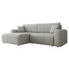 ECKSOFA Floryn L - Hellgrau/Schwarz, Holz/Kunststoff (245/145cm) - MIRJAN24