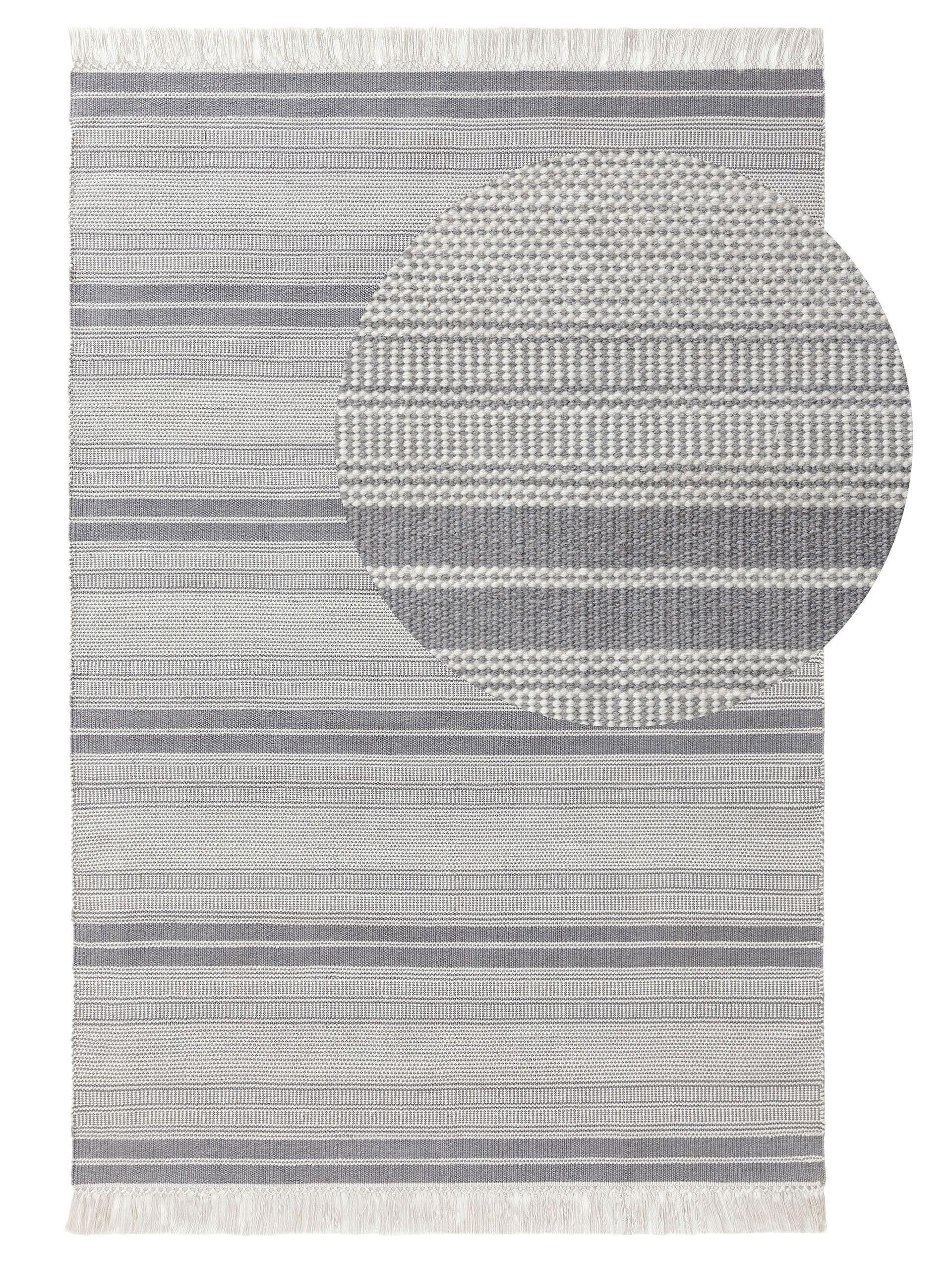 OUTDOOR-TEPPICH Siena handgewebt 80/150 cm - Grau, Kunststoff (80/150cm) - benuta Nest