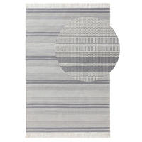 OUTDOOR-TEPPICH Siena handgewebt 250/350 cm - Grau, Kunststoff (250/350cm) - benuta Nest