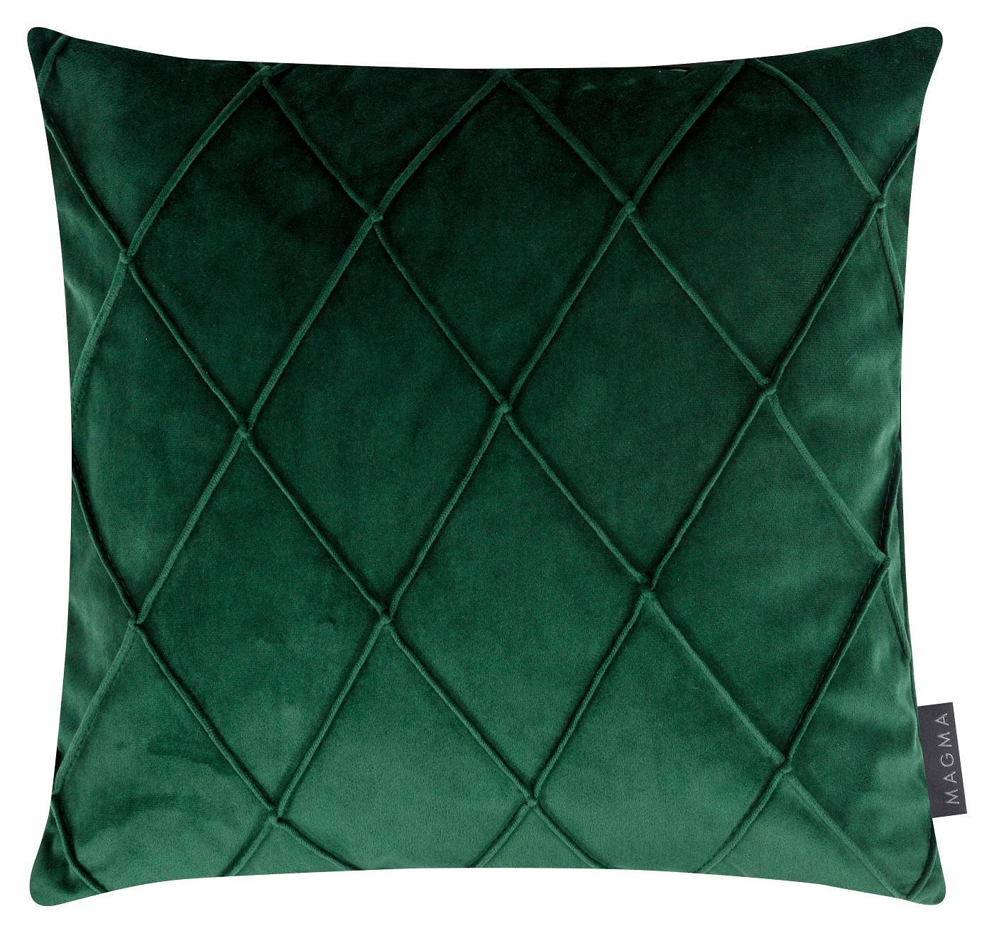 KISSENHÜLLE 2er Set Nobless Rauten 50/50 cm grün - Grün, Textil (50/50cm) - Magma Heimtexx