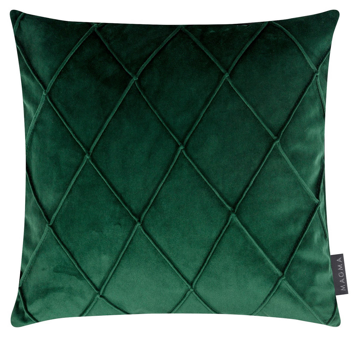 KISSENHÜLLE 2er Set Nobless Rauten 50/50 cm grün - Grün, Textil (50/50cm) - Magma Heimtexx