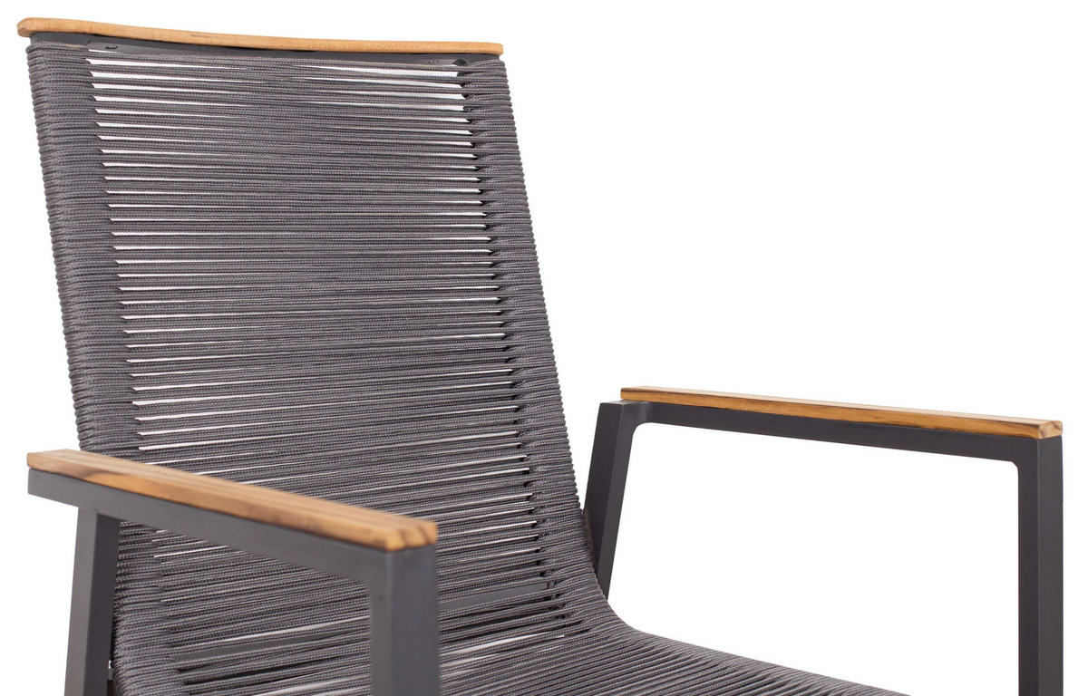 GARTENSTUHL Alicante - Grau, Metall (57/90/60cm) - Mr. Deko