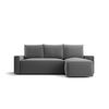 ECKSOFA mit Schlaffunktion SAVIO Poso 60 Rechts - Dunkelgrau, Textil (232/140cm) - Bedante