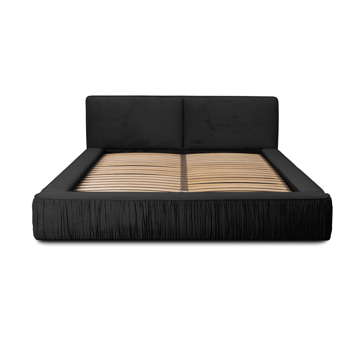 POLSTERBETT aus Polyester Fonni 140x200 cm, Schwarz - Schwarz, Textil (140/200cm) - Fedve