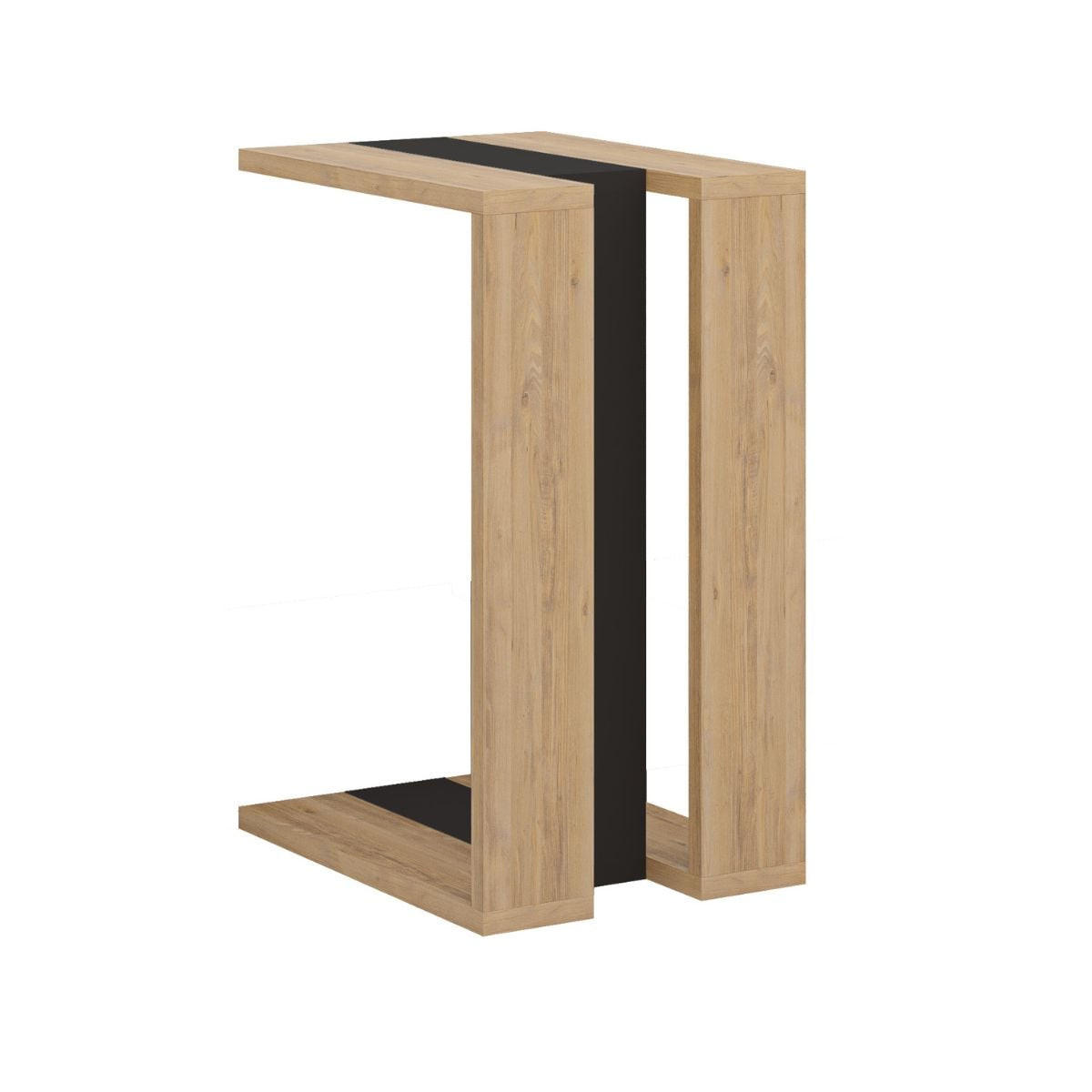 BEISTELLTISCH H57 cm - Macha - Eiche Artisan/Grau, Holzwerkstoff (30/40/57cm) - Calicosy