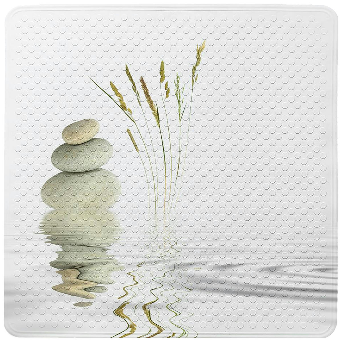 BADEMATTE Balance - Weiß, Kunststoff (53/53cm) - Sanilo