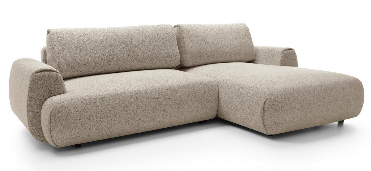 ECKSOFA mit Schlaffunktion 270 cm Ralto, Rechts, Beige - Beige, Holz (167/270cm) - Emporius