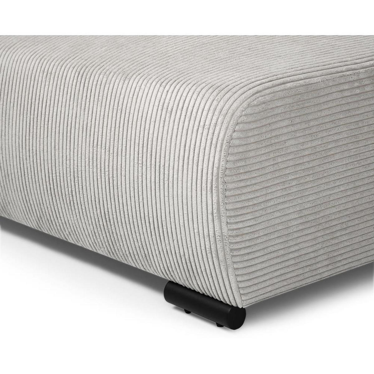 WOHNLANDSCHAFT Benny U beige - Beige/Schwarz, Textil/Metall (350/85/186cm) - Beautysofa