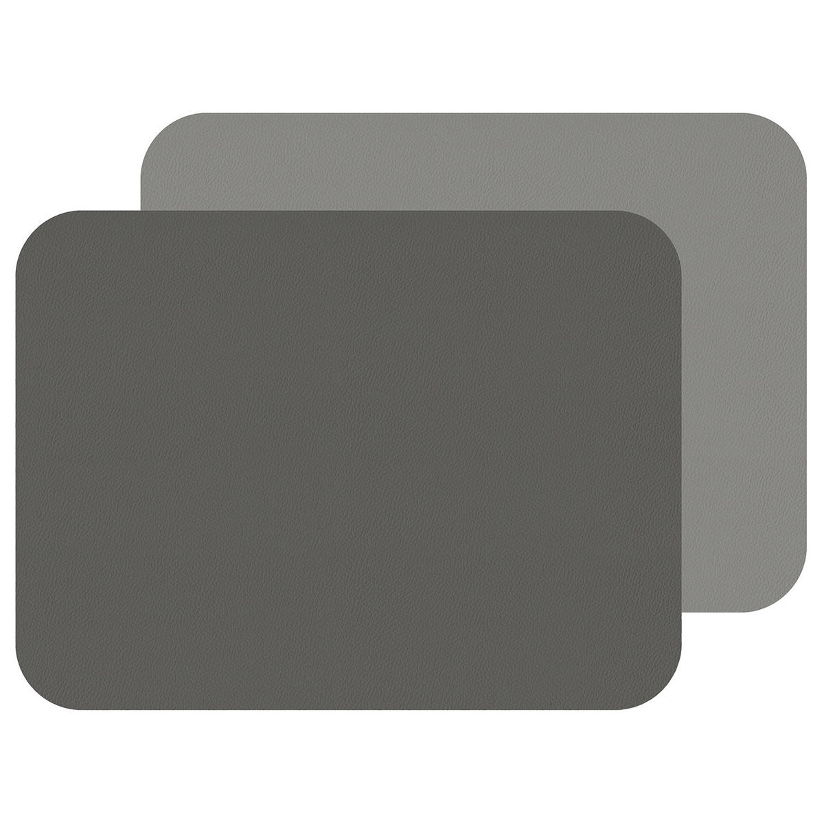 FLEXIMATS Platzsets, 2er Sets, 46x33cm, Hellgrau/Dunkelgrau - Grau, Textil (33/46/0.2cm) - Freeform