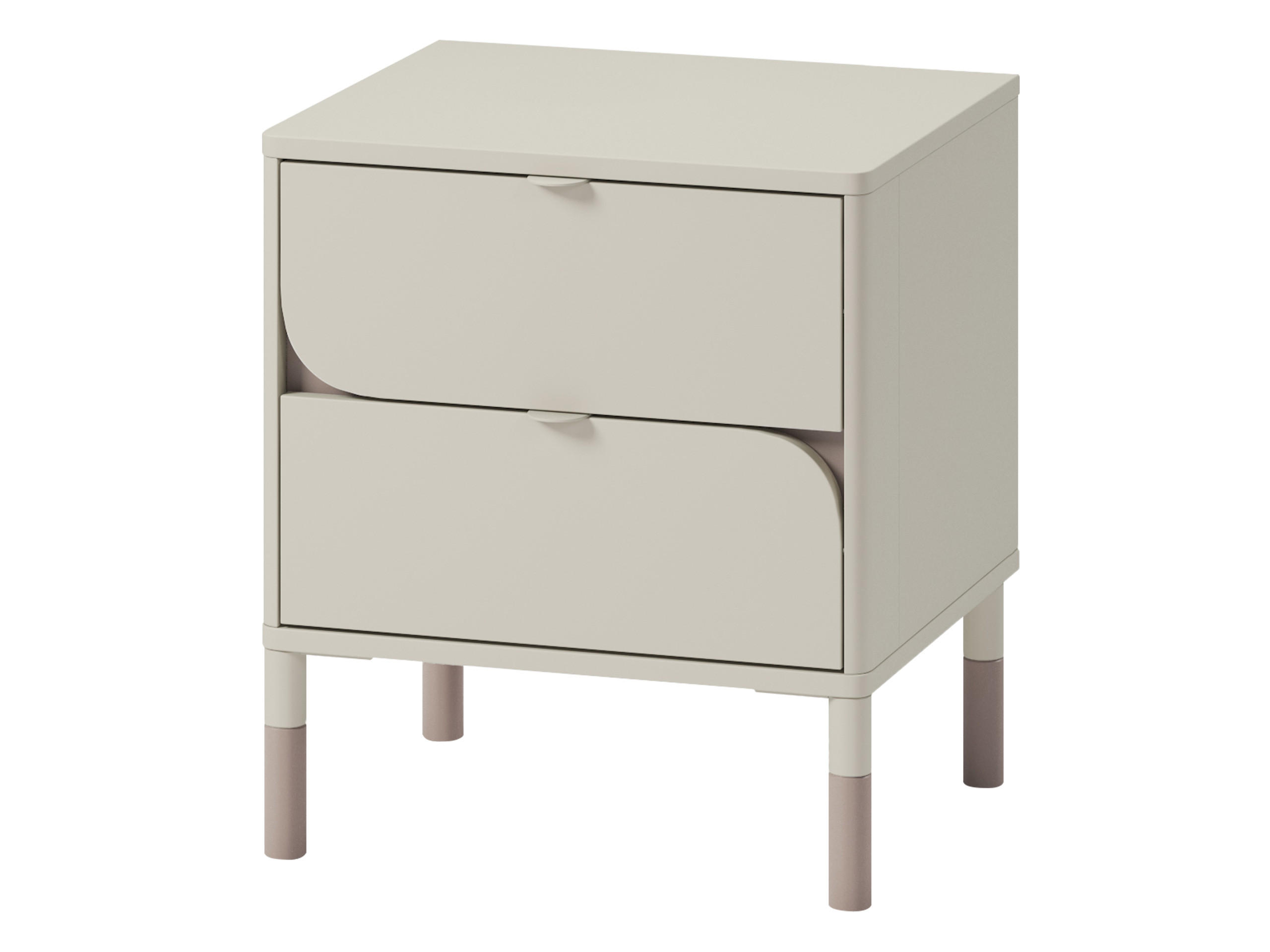 KINDER-NACHTTISCH Harmony HR07 - Kaschmir/Trüffeleichefarben, Holzwerkstoff/Kunststoff (46/52/40cm) - MIRJAN24