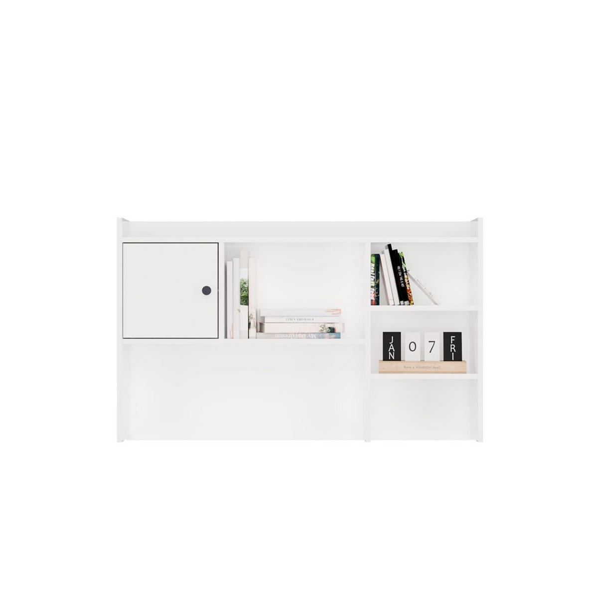 REGAL-SCHREIBTISCH Weiß 114/70/18 - Weiß, Holzwerkstoff (18/114/70cm) - RAUMHIRSCH FURNITURE