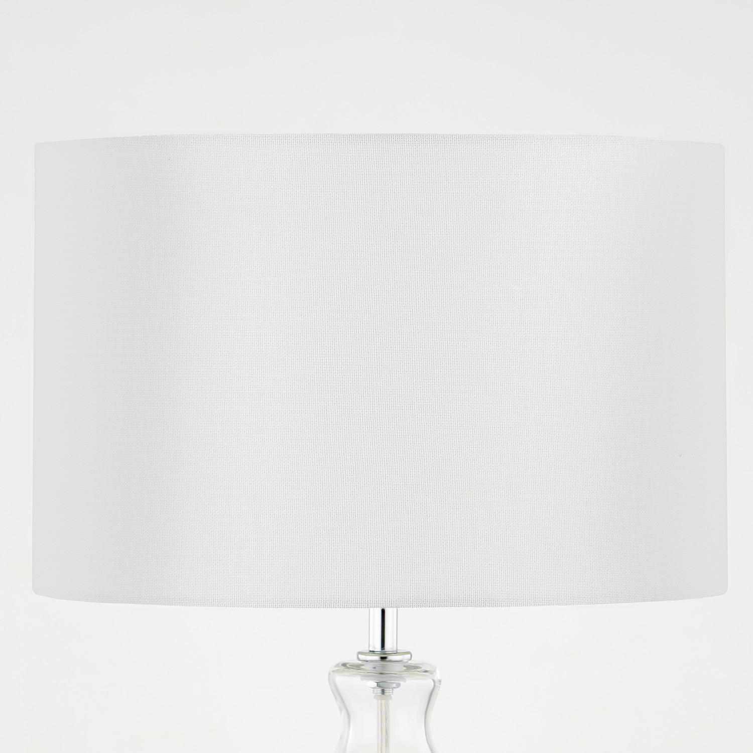 TISCHLEUCHTE - 1-flammig - Weiß, Textil (30/30/53cm) - home24